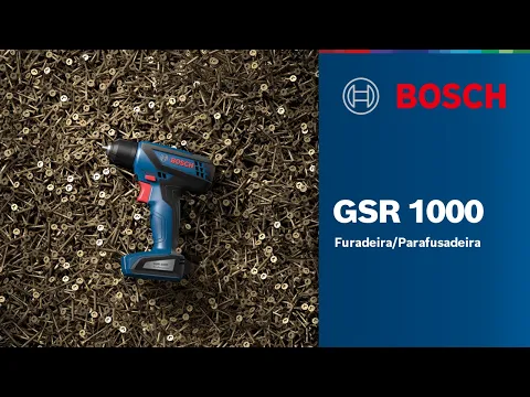 Furadeira e Parafusadeira 1/4" 12V GSR 1000 Smart Bivolt com Maleta de Transporte Bosch