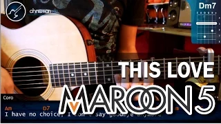 Cómo tocar &quot;This Love&quot; de Maroon 5 en Guitarra Acústica Completo (HD) Tutorial - Christianvib