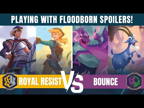 PLAYING RISE OF THE FLOODBORN SPOILERS! Royal Resist VS Merlin Bounce - Disney Lorcana TCG Gameplay