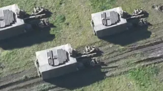 Russian Armored Behemoths attack the army of drone