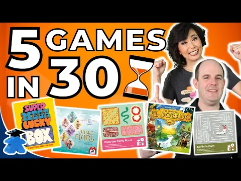 5 Games in 30 Min: Scribbly Gum, Pass the Party Food, Mille Fiori, The Quest for El Dorado, Super...