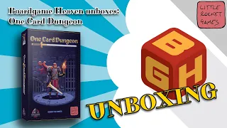 Boardgame Heaven Unboxing 164: One Card Dungeon (Little Rocket Games)