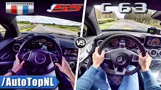 Mercedes C63 AMG Coupe vs Chevrolet Camaro SS | ACCELERATION TOP SPEED & SOUND by AutoTopNL
