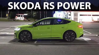 Skoda Enyaq Coupé RS acceleration, braking and noise test