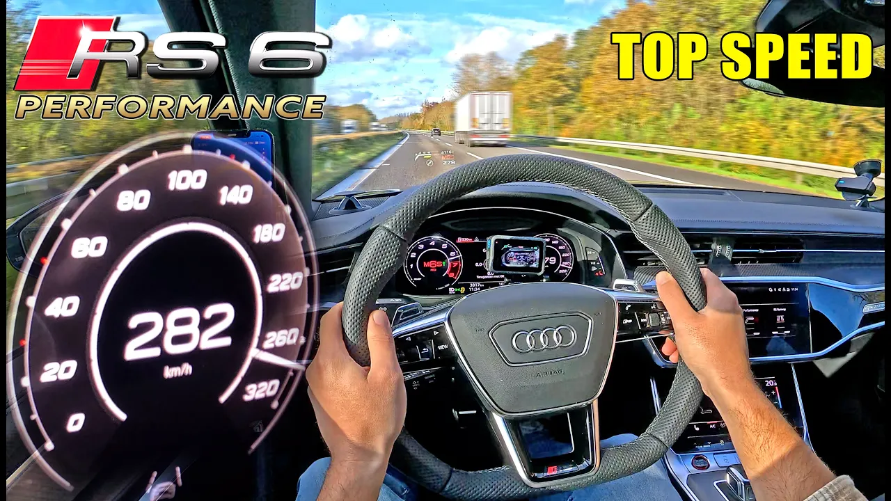 AUDI RS6 C8 PERFORMANCE // TOP SPEED on AUTOBAHN