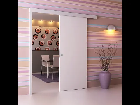 Kit Porta de Correr de Madeira Direito e Esquerdo 210x82cm Colmeia com Fechadura Moldurama