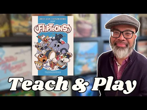 Will I flip my way to fame in this animated deck-building game? | Fliptoons Solo Teach & Play