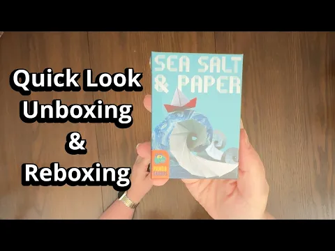 Sea Salt & Paper - Quick Look Card Game Unboxing & Reboxing - What's in the Box?