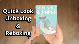 Sea Salt & Paper - Quick Look Card Game Unboxing & Reboxing - What's in the Box?