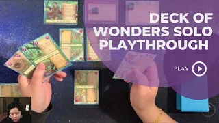 Deck of Wonders Print and Play (PNP) Solo Playthrough #2 | Danicha