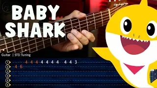 Baby Shark Dance | Sing and Dance! | Guitar TABS Tutorial | Christianvib  Cover Guitarra