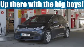 VW ID.3 Pro (58kWh) 615km Range Test (Norwegian High Speed Run)