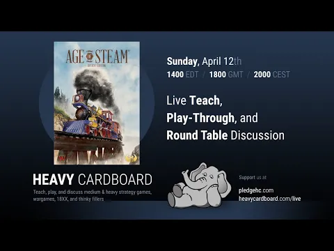 Age of Steam Solo Teaching, Play-through, & Round table by Heavy Cardboard