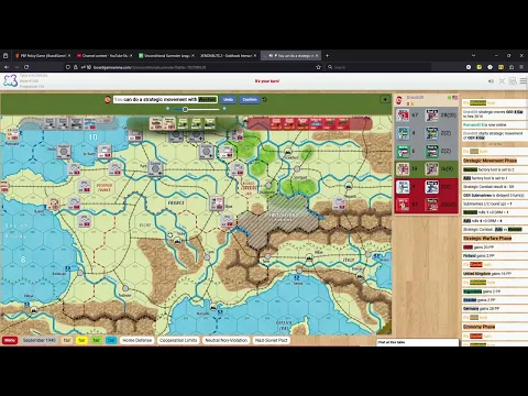 Dren608 plays: Unconditional Surrender Europe Solo Run part 5, Sep40 thru Dec40