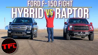 Does The All New 2021 Ford F-150 Hybrid RULE The Raptor In a Drag Race?