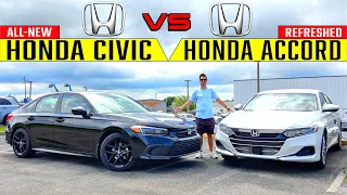HONDA FACEOFF! -- 2022 Honda Civic vs. 2021 Honda Accord: Comparison