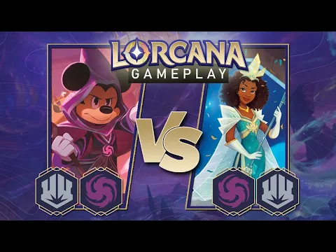 Disney Lorcana Trading Card Game Gameplay - Amythest/Steel vs Amythest/Steel