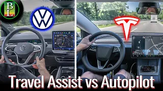 VW Travel Assist vs Tesla Autopilot