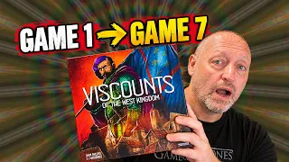 7 Games of Viscounts of the West Kingdom — How My Gameplay Evolved
