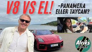 Vilket ger mest habegär och bäst ekonomi: V8 eller elmotor – Porsche Panamera mot Porsche Taycan?