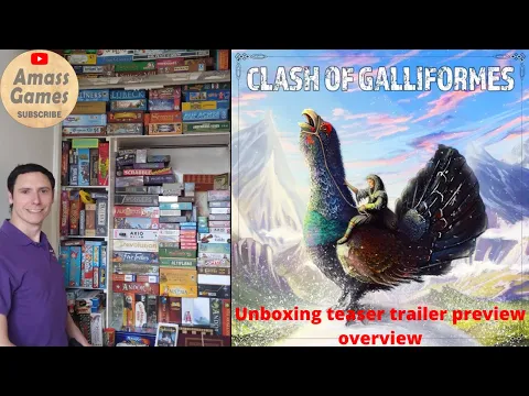 Clash of Galliformes unboxing teaser trailer preview overview AmassGames #strategy board game Scarce