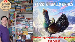 Clash of Galliformes unboxing teaser trailer preview overview AmassGames #strategy board game Scarce