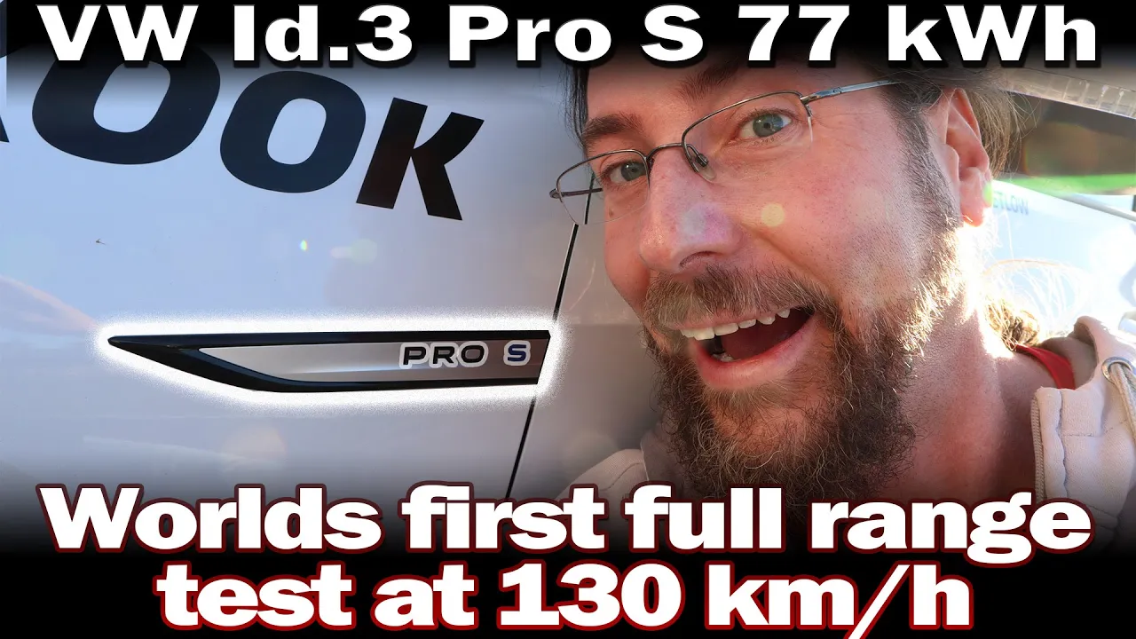VW Id.3 Pro S 77 kWh - Worlds FIRST Range test 130 km/h
