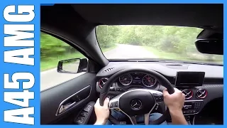 POV Mercedes A45 AMG FAST! Onboard Acceleration with RACE START & Sound