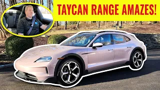 2025 Porsche Taycan 4 Cross Turismo 70 MPH Highway Range Test