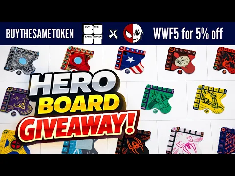 Hero Board & Token Set GIVEAWAY | BuyTheSameToken’s Marvel Champions Accessories