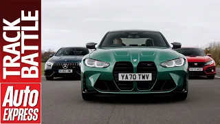 BMW M3 Competition vs Mercedes-AMG A45 vs Honda Civic Type R GT: Steve Sutcliffe Track Battle