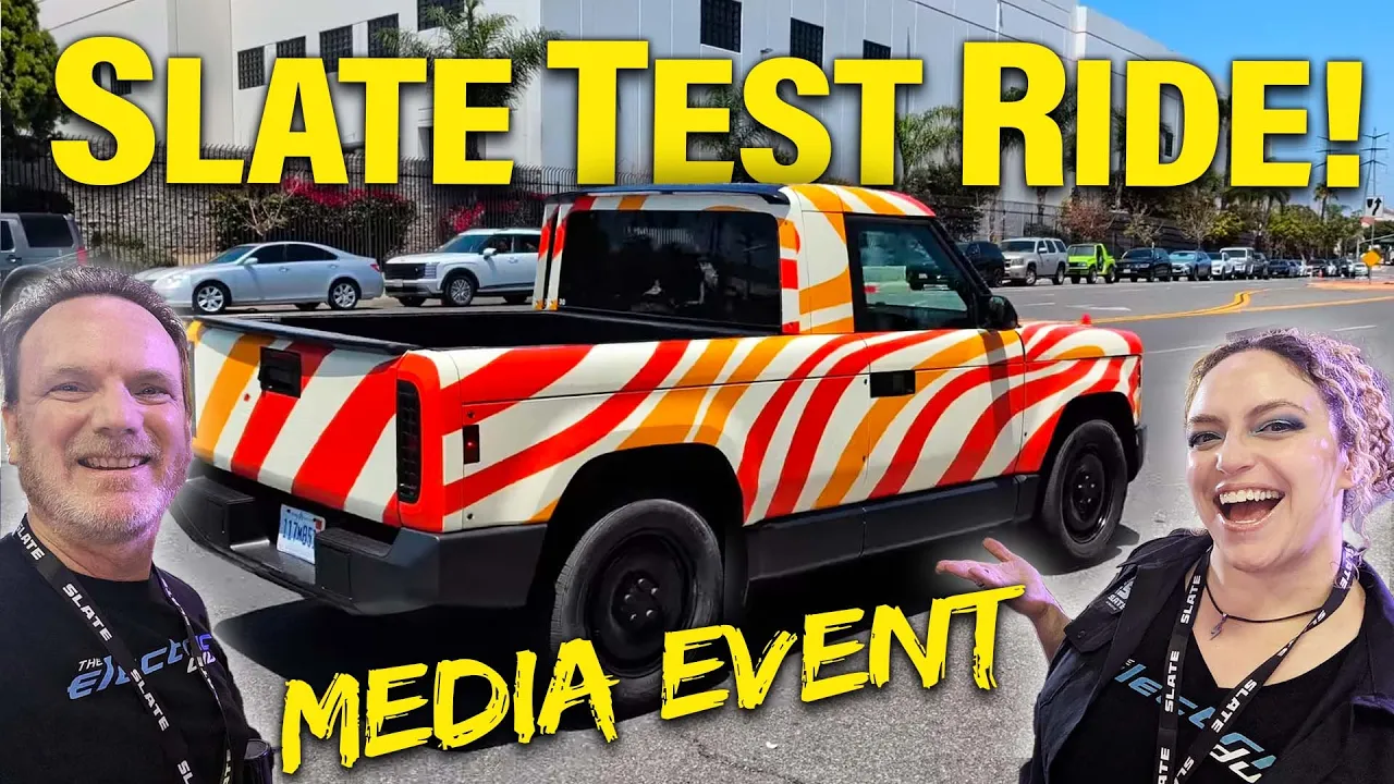 We rode in the $25k Slate Truck! All the details, SUV rear seats, trunk & frunk space, & more!