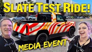 We rode in the $25k Slate Truck! All the details, SUV rear seats, trunk & frunk space, & more!