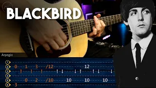 BLACKBIRD - The Beatles  Acoustic Guitar TABS COMPLTE | Guitarra Cover Christianvb