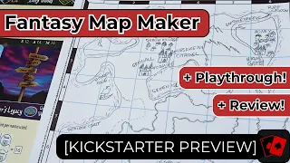 Kickstarter Preview | Fantasy Map Maker (Solo Playthrough + Review)
