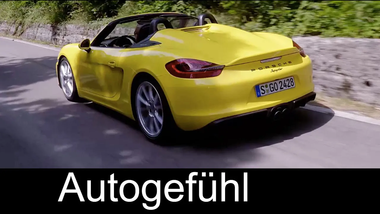 New Porsche Boxster Spyder Sound Driving shots Exterior Interior  - Autogefühl