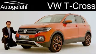 VW T-Cross new small SUV REVIEW - Exterior Interior Volkswagen TCross - Autogefühl
