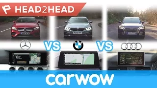 Mercedes COMAND vs BMW iDrive vs Audi MMI - in-car tech group test | Head2Head
