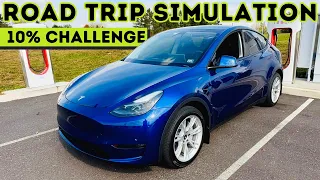 10% Challenge Viewer Submission! Tesla Model Y Dual Motor LG Pack Road Trip Simulation