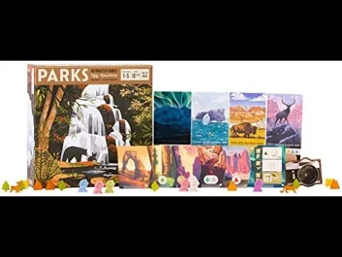 Keymaster Games PARKS Unbox and Playthrough Board Game Hiking Visiting National Reservation Discover