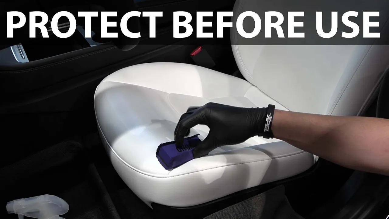 How to clean and coat white Tesla Model 3 seats