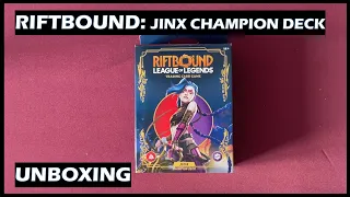 Unboxing Riftbound Jinx Champion Deck card game League of Legends TCG