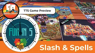 TTS Preview of Slash & Spells boardgame