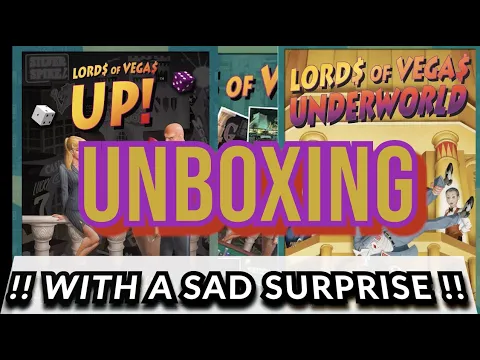 SMGSLT - Unboxing Lords of Vegas KICKSTARTER (with a sad surprise) [ALL THREE BOXES PLEDGE]