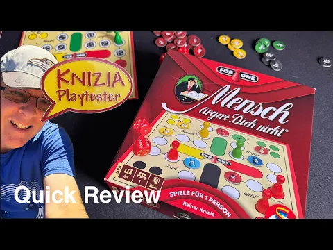 Doug reviews Mensch ärgere Dich nicht (Ludo Don't Get Angry), a new boardgame from Reiner Knizia.