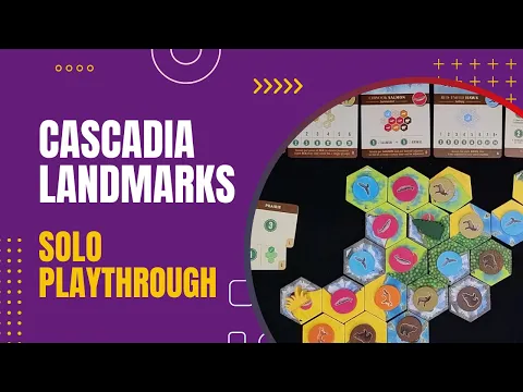 Cascadia with Landmarks Expansion Solo Playthrough | DaniCha