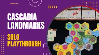Cascadia with Landmarks Expansion Solo Playthrough | DaniCha