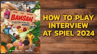How to play interview: Bansan at Spiel 2024