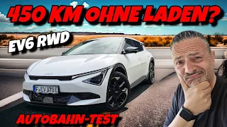 450 Km Autobahn ohne Laden? Kia EV6 Rwd Earth im realen Härtetest. #kiaev6 #ev