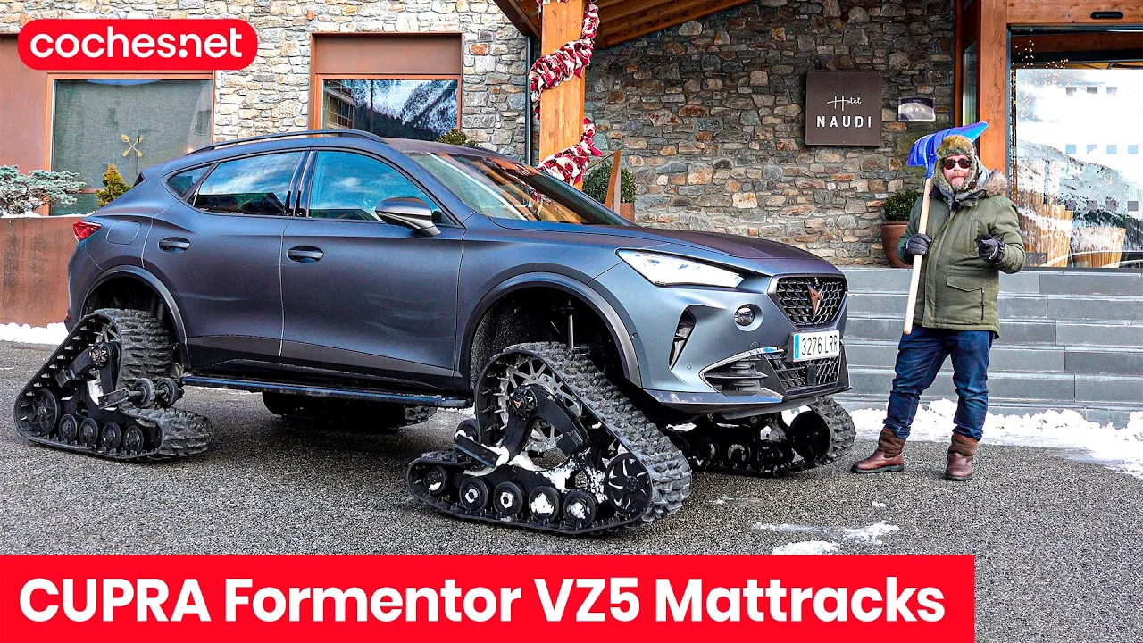 Coche tanque! CUPRA Formentor VZ5 con orugas sobre nieve | Prueba / Review en español | coches.net